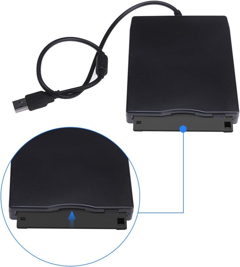 Flylin Floppy Disk Reader, 3.5 inch USB External Floppy Drive for PC/Laptop and Desktop, 1.44 MB FDD Portable USB Port Powered Drive for Window 98SE/ME/2000/XP/VISTA/Win7, Not Compatible with Mac - Image 4